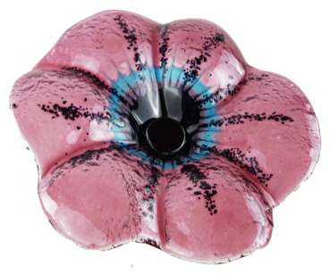 Zauberhafter Gartenstecker Glasblume rosa - ca. 100 cm - Gartendekoration